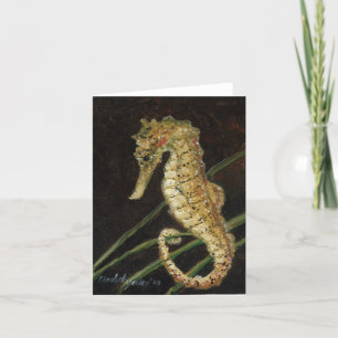 Tarjeta de notas de arte original de Sea Horse