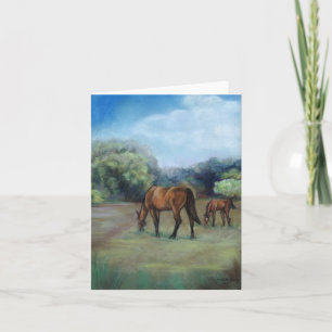 Tarjeta de notas de arte "Pastoreo de Caballo"