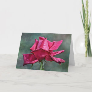 Tarjeta de notas de arte rosa rosa rojo Artsy