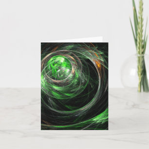 Tarjeta de notas de arte World Green Abstract Art