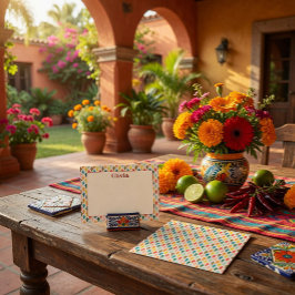 Tarjeta de notas de cactus mexicanos personalizado