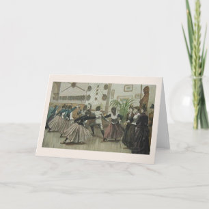 Tarjeta de notas de clase de esgrima para mujeres 