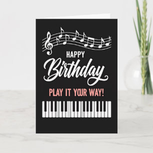 Tarjeta de notas de cumpleaños musicales