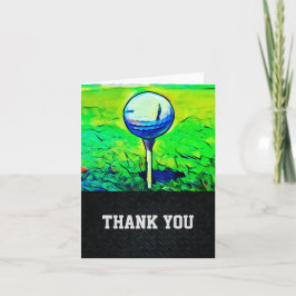Tarjeta de notas de golf de agradecimiento a los h