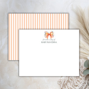 Tarjeta de notas de guardería de lazo de albaricoq