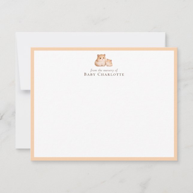 Tarjeta de notas de guardería para mamá y bebé hám (Anverso)