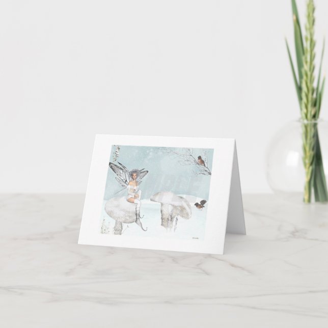tarjeta de notas de hadas de invierno (Anverso)