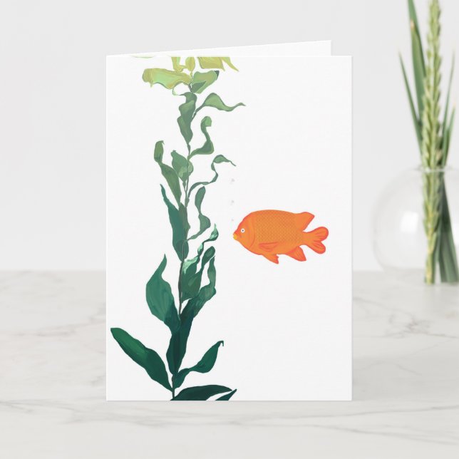 Tarjeta de notas de Kelp y pescado (Anverso)