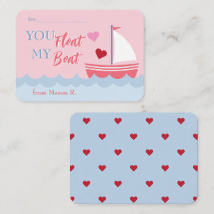 Tarjeta de notas de mi barco para San Valentín de
