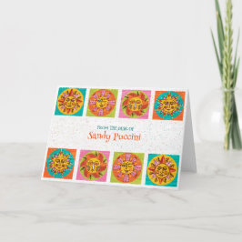 Tarjeta de notas de Mid Century Modern Modern Sun 