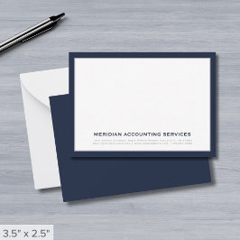 Tarjeta de notas de negocios azul y gris de la mar