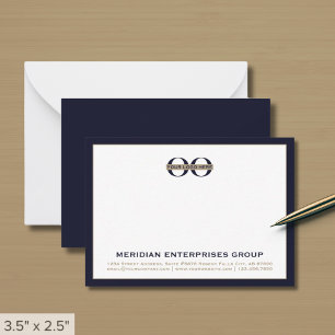 Tarjeta de notas de negocios con logotipo corporat