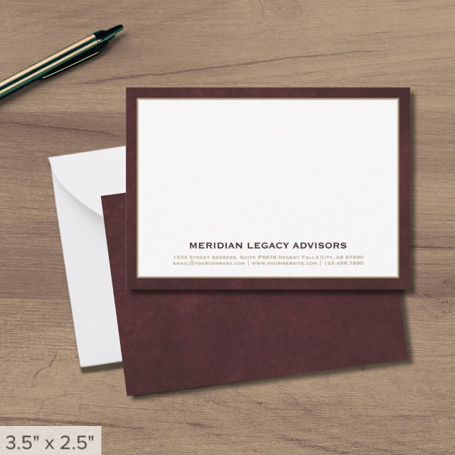 Tarjeta de notas de negocios personalizable Classi (Subido por el creador)