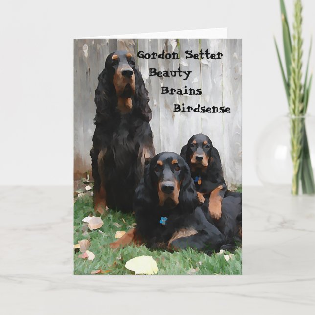 Tarjeta de notas de pintura de Gordon Setter Gener (Anverso)