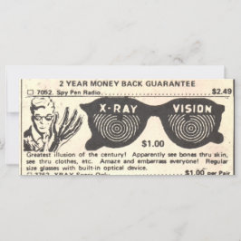 Tarjeta de notas de Rayos X de historietas de époc