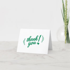 Tarjeta de notas de Texas Gracias, verde