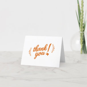 Tarjeta de notas de Texas Thank You, naranja