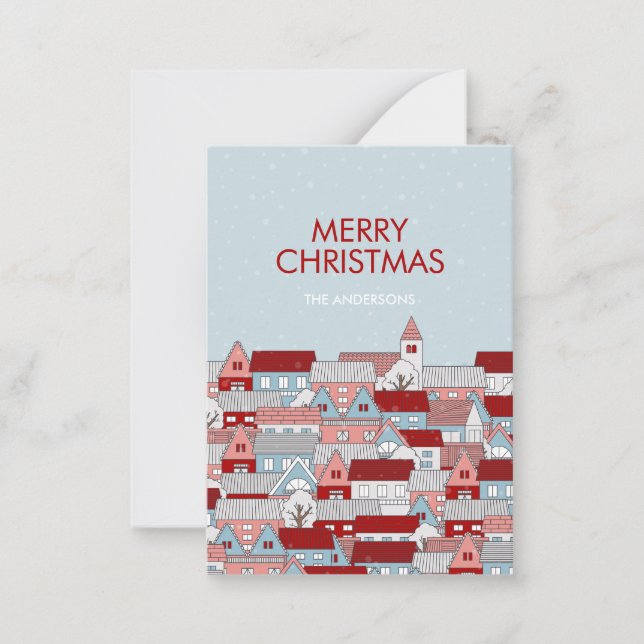 Tarjeta de notas de vacaciones para navidades Vill (Anverso)