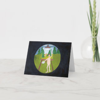 tarjeta de notas del pintor nudista