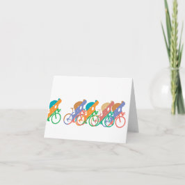 Tarjeta de notas en bicicleta
