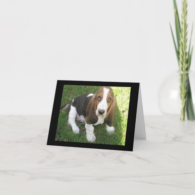 tarjeta de notas en blanco del perro perrito de ho (Anverso)