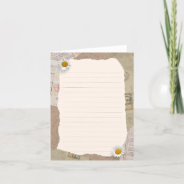 Tarjeta de notas en línea Brown Beige Vintage Scra