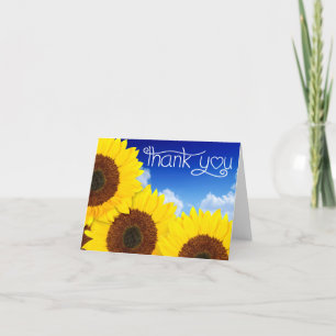 Tarjeta de notas floral de girasol amarillo gracia