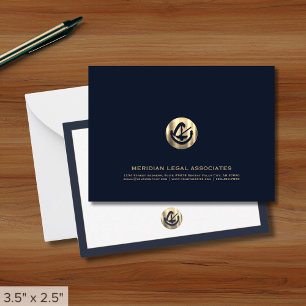Tarjeta de notas legales de la Marina y el Oro