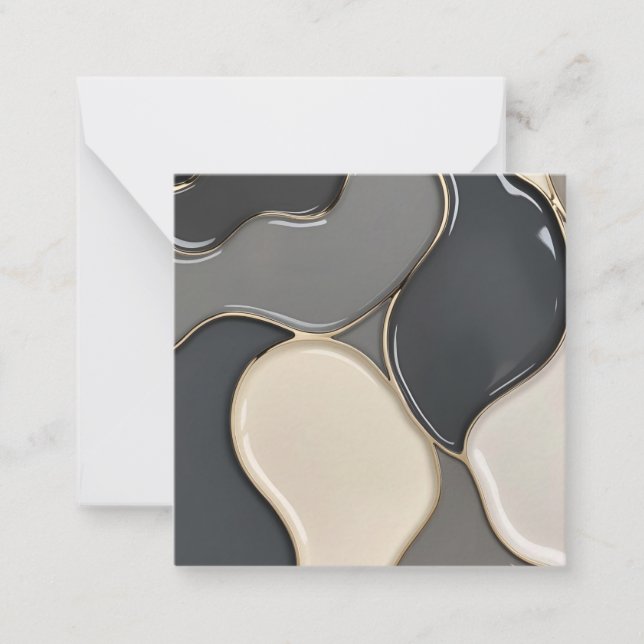 Tarjeta de notas multipropósito en un gráfico eleg (Anverso)