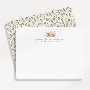 Tarjeta de notas neutra de género para el vivero d