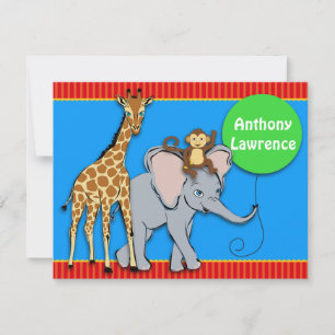 Tarjeta de notas para animales Circus FUN