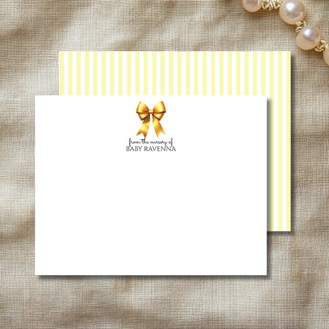 Tarjeta de notas para guardería de bebé con lazo a (Subido por el creador)