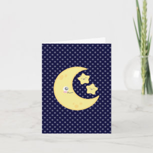 Tarjeta de notas para la luna y las estrellas de K