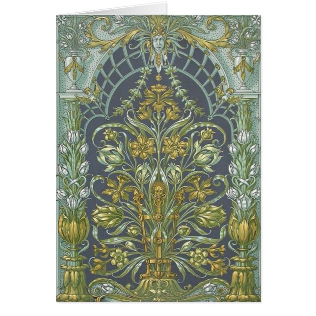 Tarjeta de Nouveau del arte de Antón Seder (Frente)