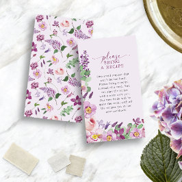 Tarjeta de novia de la receta de Lavender