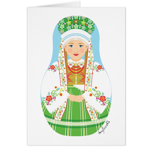 Tarjeta de novia de Łowicz Pole (Frente)