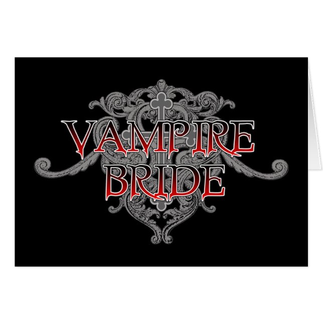 Tarjeta de novia de vampiro (Anverso (Horizontal))