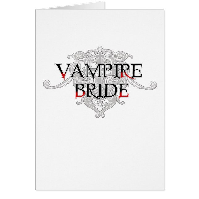 Tarjeta de novia de vampiro (Frente)