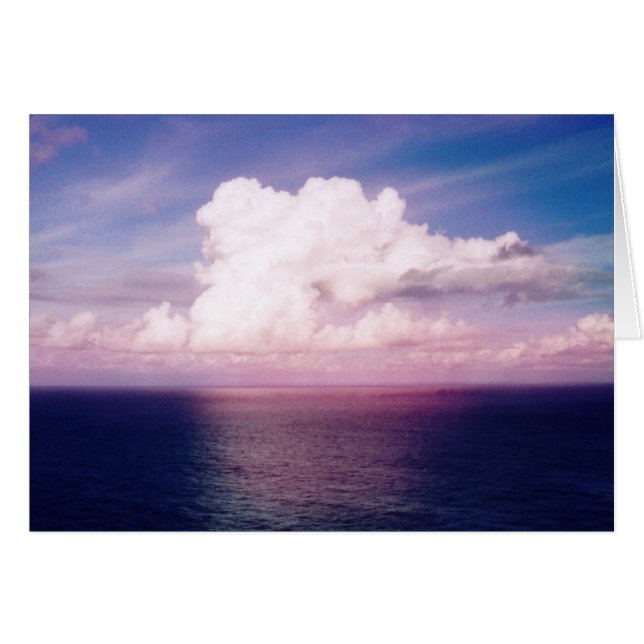 Tarjeta de nubes solitarias (Anverso (Horizontal))