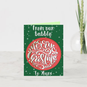 Tarjeta De Nuestra Burbuja A Sus Navidades Coviéticos