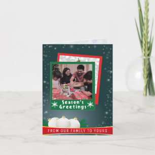 Tarjeta De Nuestra Familia A Sus Navidades Foto