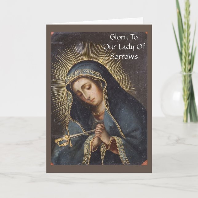 Tarjeta de Nuestra Señora de los Dolores (Anverso)