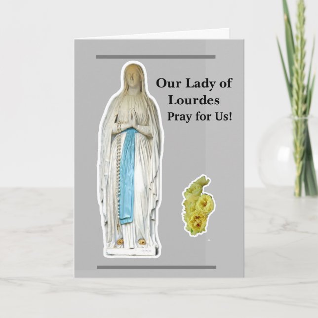 Tarjeta de Nuestra Señora de Lourdes (Anverso)