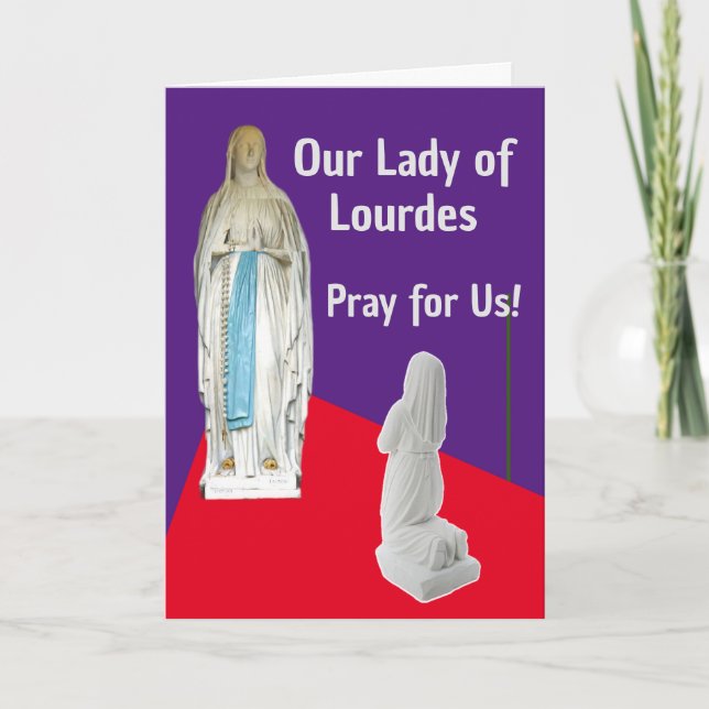 Tarjeta de Nuestra Señora de Lourdes (Anverso)