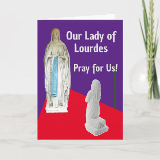 Tarjeta de Nuestra Señora de Lourdes
