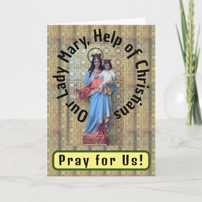 Tarjeta de nuestra Señora María, Ayuda de los Cris (Anverso)