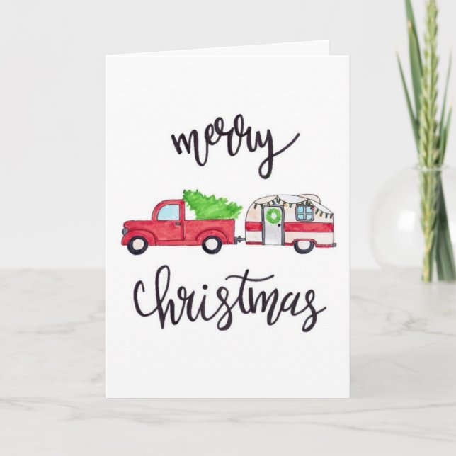 TARJETA DE "NUESTRO CAMPER" CHRISTMAS GREETINS (Anverso)