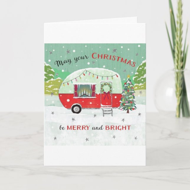 TARJETA DE "NUESTRO CAMPER" CHRISTMAS GREETINS (Anverso)