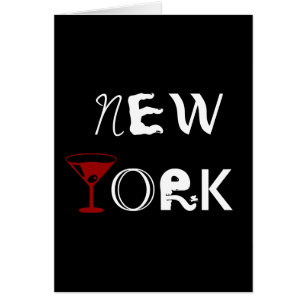 Tarjeta de Nueva York Martini