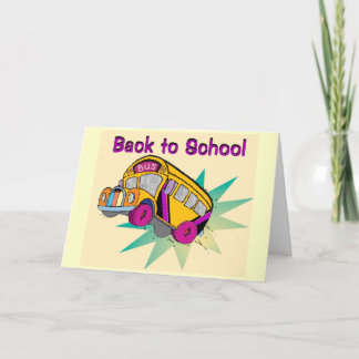 Tarjeta De nuevo a Autobús-tarjeta de la escuela
